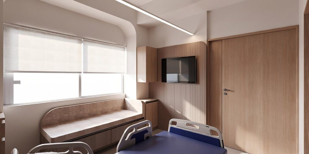 Patient recovery room at Arkkaya Women's Hospital, Visnagar